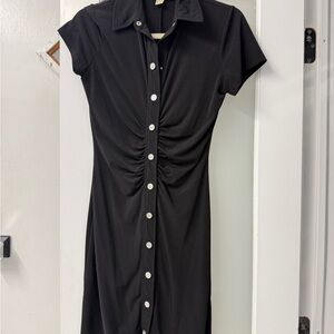 Michael Kors Black Collared Dress